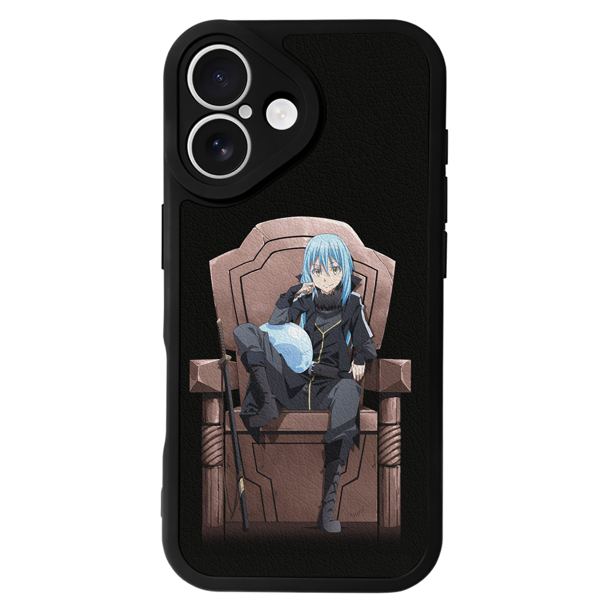 （画像用） 転スラ Regarding Reincarnated to Slime 【iPhone 16シリーズ対応】シリコンスマホケース（レザー調） 材質：シリコン
